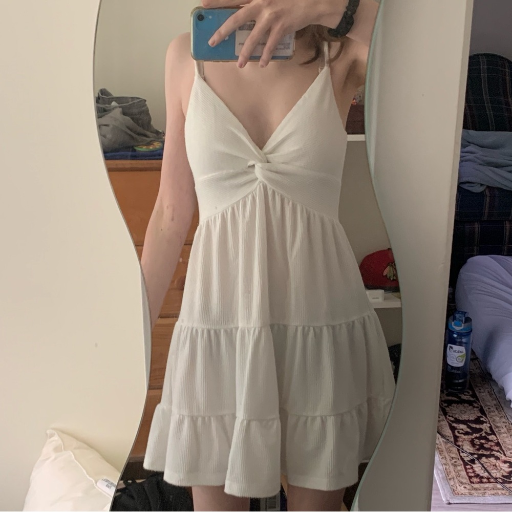 Ocean Drive White Knotted Mini Dress